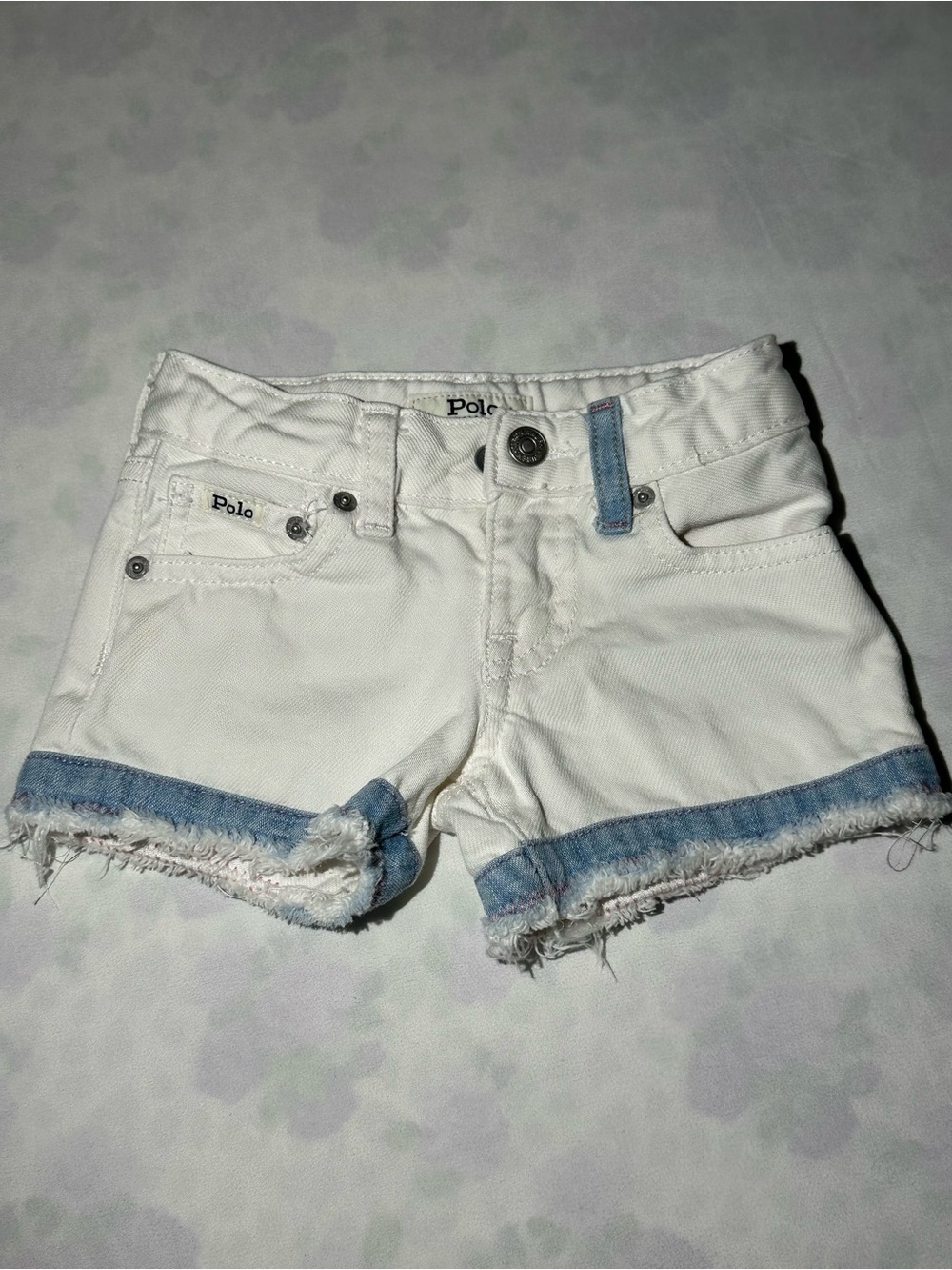 Polo Ralph Lauren Girls White Denim Jean Shorts Size2T